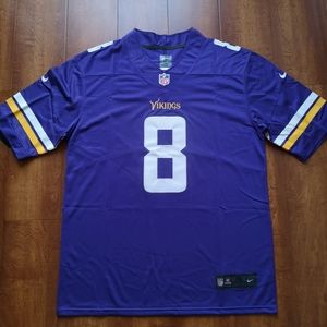 Vikings 8# Kirk Cousins Purple Stiched Jersey